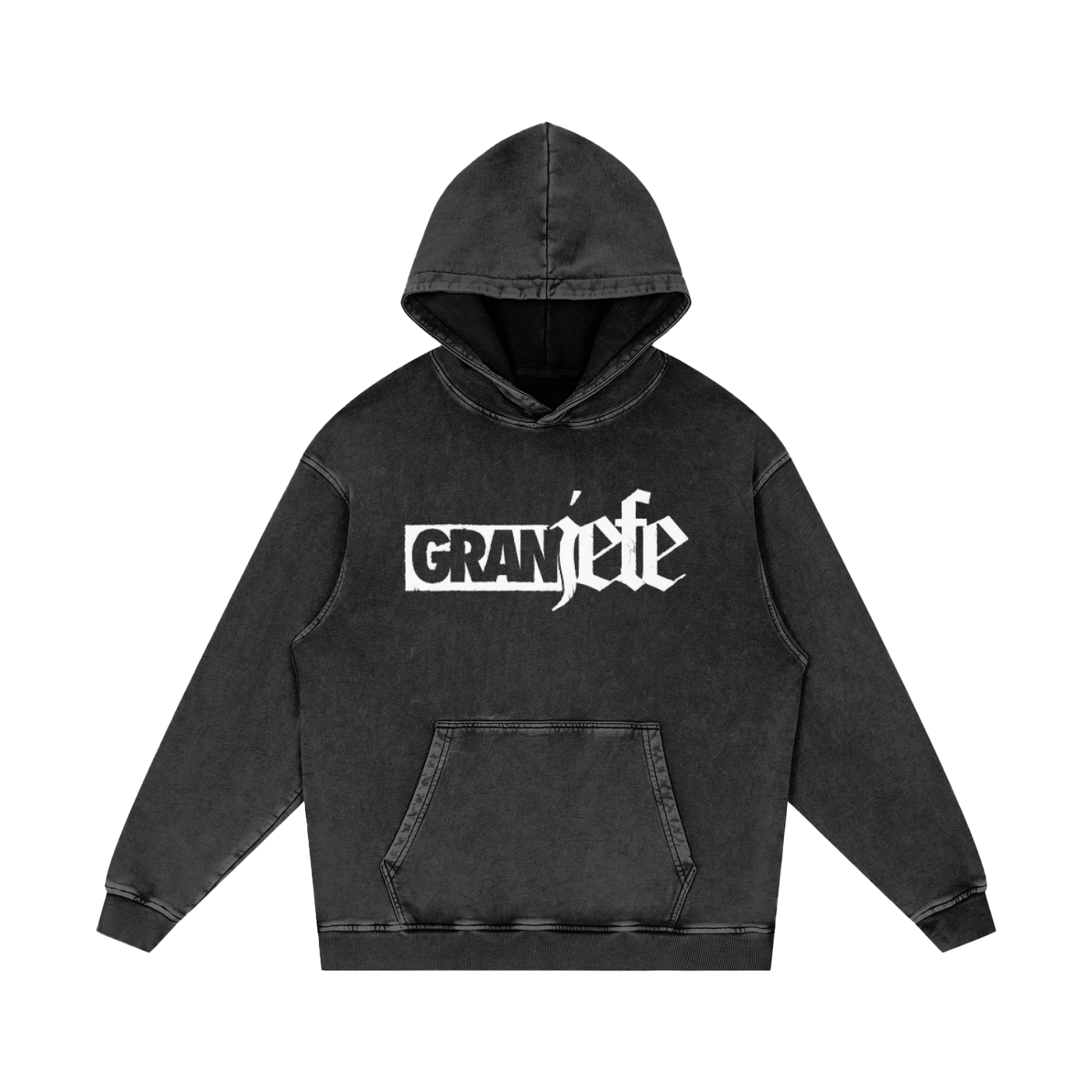 Snow Washed Loose Cotton Hoodie