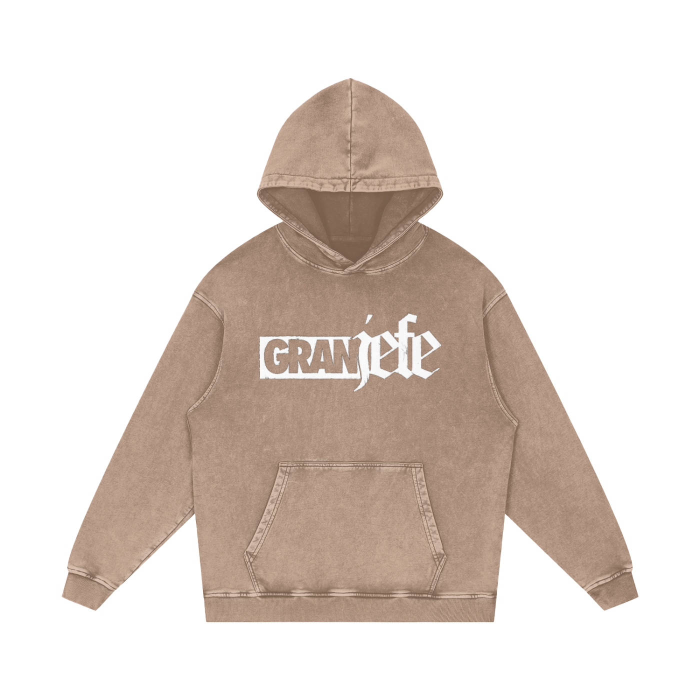 Snow Washed Loose Cotton Hoodie
