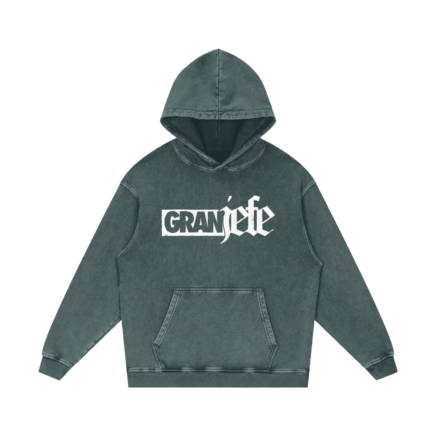Snow Washed Loose Cotton Hoodie
