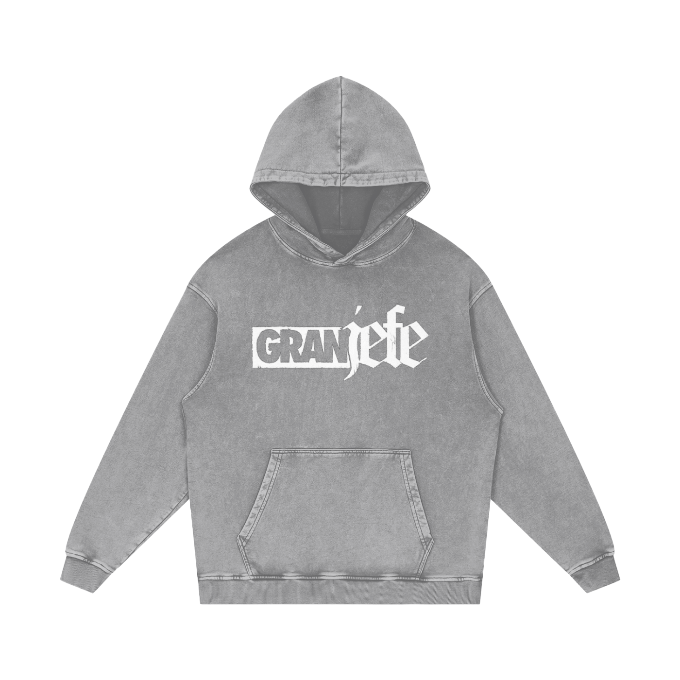 Snow Washed Loose Cotton Hoodie