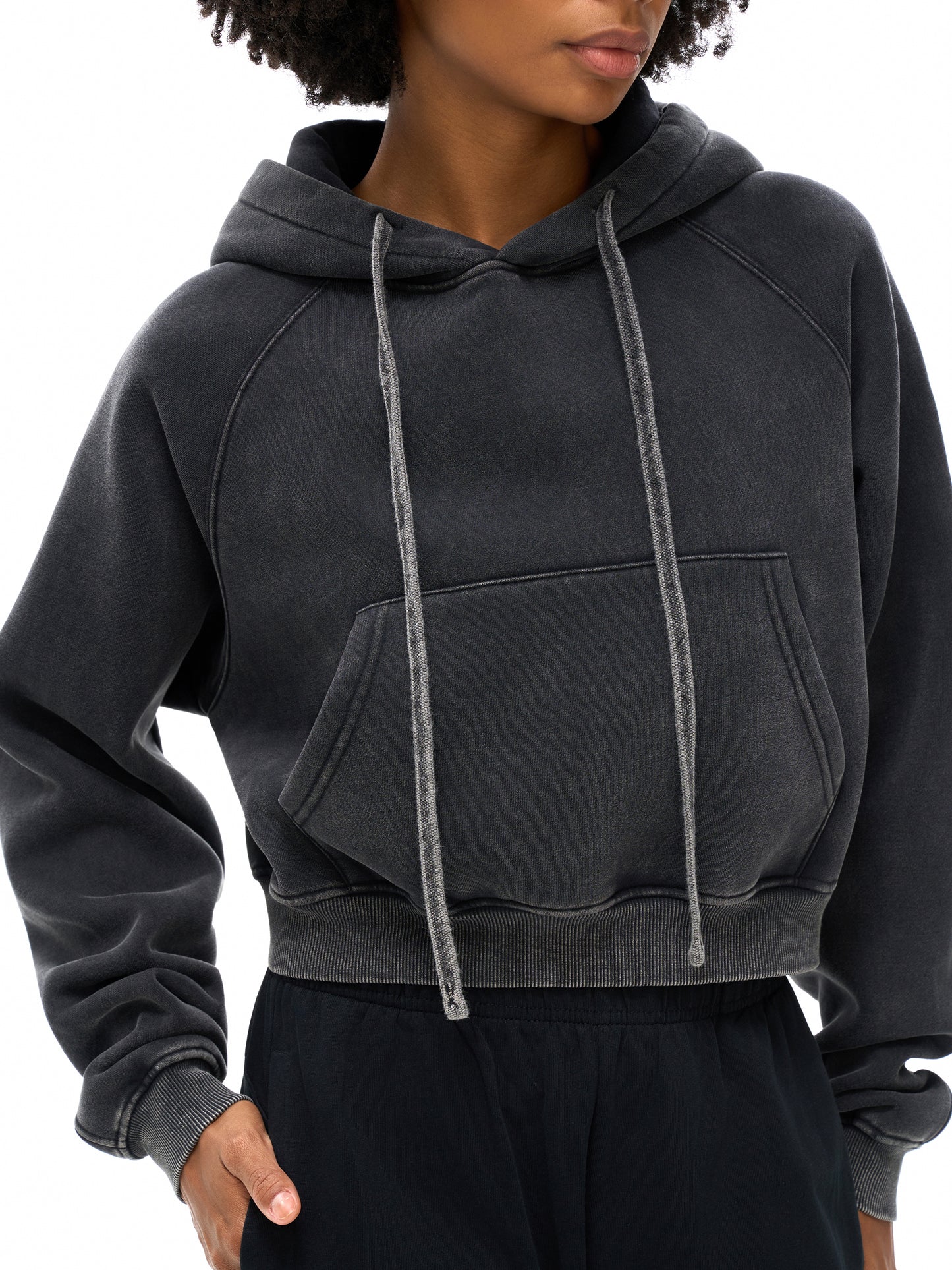 Snow Washed Women’s Cropped Hoodie
